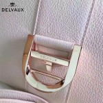 Delvaux-19-4 潮人必備新款brillant粉色原版牛皮豎款大號手提單肩包
