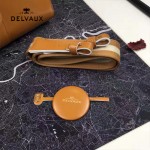 Delvaux-026 新款原版box皮系列焦糖色拼色進口手提包