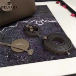 Delvaux-19-7 潮人必備新款brillant深灰色原版牛皮豎款大號手提單肩包