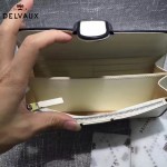 Delvaux-20 名媛必備Brillan Frence Box原單黑白配牛皮翻蓋長款錢包
