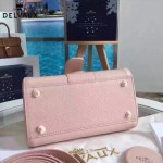 Delvaux-017-4 人氣熱銷brillant粉色原版粒面牛皮手提單肩包
