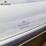 Delvaux-06-3 春夏專櫃定制款Brillant 彩虹系列白色原版鱷魚紋手提單肩包