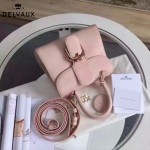 Delvaux-017-4 人氣熱銷brillant粉色原版粒面牛皮手提單肩包