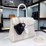 Delvaux-03-2 皇室御用手工編織原版胎牛皮配綿羊皮豎款大號手袋