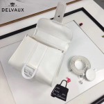 Delvaux-04-9 時尚復古brilliant 白色原版BOX光面牛皮手提單肩包