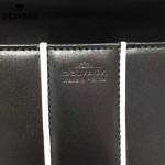 Delvaux-20-2 名媛必備Brillan Frence Box原單黑白配牛皮翻蓋長款錢包