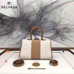 Delvaux-011 最新爆款純手工編織絲麻配原版牛皮橫款大號手提單肩包