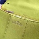 Delvaux-18-7 名媛必備brillant黃色原版粒面牛皮橫款大號手袋