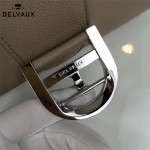 Delvaux-017-6 人氣熱銷brillant淺灰色原版粒面牛皮手提單肩包
