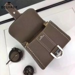 Delvaux-015-2 潮流百搭手工車線brillan深灰色色原版TOGO皮手提單肩包