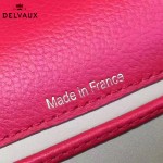 Delvaux-017-2 人氣熱銷brillant紅色原版粒面牛皮手提單肩包