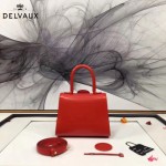 Delvaux-04-10 時尚復古brilliant 紅色原版BOX光面牛皮手提單肩包