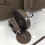 Delvaux-014-2 搭新款手工車線brillan深灰色原版TOGO皮橫款大號手袋