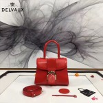 Delvaux-04-10 時尚復古brilliant 紅色原版BOX光面牛皮手提單肩包