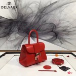 Delvaux-04-10 時尚復古brilliant 紅色原版BOX光面牛皮手提單肩包