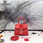 Delvaux-04-3 時尚復古brilliant 西瓜紅原版BOX光面牛皮手提單肩包