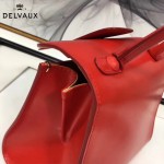 Delvaux-04-10 時尚復古brilliant 紅色原版BOX光面牛皮手提單肩包