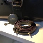 Delvaux-05-8 復古風brilliant 軍綠色原版BOX光面牛皮大號手提單肩包