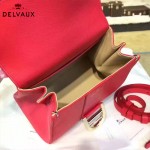 Delvaux-017-2 人氣熱銷brillant紅色原版粒面牛皮手提單肩包