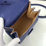 Delvaux-017-5 人氣熱銷brillant藍色原版粒面牛皮手提單肩包