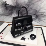 Delvaux-016 唐嫣蕾哈娜同款限量版Le Brillant原單字母塗鴉大號手袋