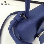 Delvaux-017-5 人氣熱銷brillant藍色原版粒面牛皮手提單肩包