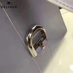Delvaux-05-2 復古風brilliant 芋頭色原版BOX光面牛皮大號手提單肩包