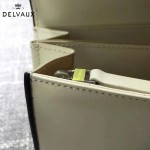Delvaux-20 名媛必備Brillan Frence Box原單黑白配牛皮翻蓋長款錢包