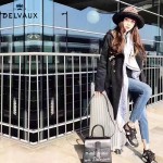 Delvaux-016 唐嫣蕾哈娜同款限量版Le Brillant原單字母塗鴉大號手袋