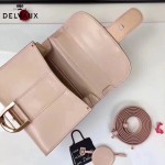 Delvaux-04 時尚復古brilliant 裸粉色原版BOX光面牛皮手提單肩包