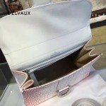 Delvaux-030-3 Sellier Brillant鱷魚紋牛皮 小羊皮內裏可調節肩帶原裝禮盒手提單肩斜挎包