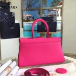 Delvaux-18 名媛必備brillant枚紅色原版粒面牛皮橫款大號手袋