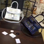 Delvaux-06-3 春夏專櫃定制款Brillant 彩虹系列白色原版鱷魚紋手提單肩包
