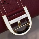 Delvaux-014-3 百搭新款手工車線brillan紅色原版TOGO皮橫款大號手袋