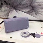 Delvaux-05-2 復古風brilliant 芋頭色原版BOX光面牛皮大號手提單肩包