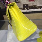 Delvaux-030-5 Sellier Brillant鱷魚紋牛皮 小羊皮內裏可調節肩帶原裝禮盒手提單肩斜挎包