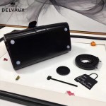 Delvaux-05-4 復古風brilliant 黑色原版BOX光面牛皮大號手提單肩包