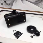 Delvaux-04-5 時尚復古brilliant 黑色原版BOX光面牛皮手提單肩包