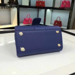 Delvaux-017-5 人氣熱銷brillant藍色原版粒面牛皮手提單肩包