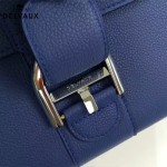 Delvaux-18-3 名媛必備brillant藍色原版粒面牛皮橫款大號手袋