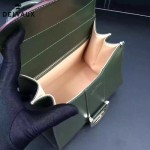 Delvaux-04-8 時尚復古brilliant 軍綠色原版BOX光面牛皮手提單肩包