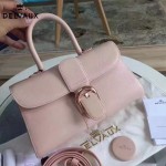 Delvaux-18-2 名媛必備brillant粉色原版粒面牛皮橫款大號手袋