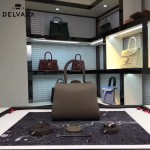 Delvaux-17-7 人氣熱銷brillant深灰色原版粒面牛皮手提單肩包
