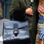 Delvaux-016 唐嫣蕾哈娜同款限量版Le Brillant原單字母塗鴉大號手袋