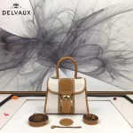 Delvaux-010 最新爆款純手工編織絲麻配原版牛皮小號手提單肩包