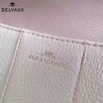 Delvaux-19-4 潮人必備新款brillant粉色原版牛皮豎款大號手提單肩包