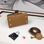Delvaux-04-7 時尚復古brilliant 土黃色原版BOX光面牛皮手提單肩包