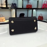 Delvaux-017-3 人氣熱銷brillant黑色原版粒面牛皮手提單肩包