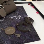 Delvaux-18-5 名媛必備brillant深灰色原版粒面牛皮橫款大號手袋