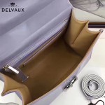 Delvaux-05-2 復古風brilliant 芋頭色原版BOX光面牛皮大號手提單肩包
